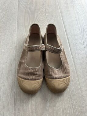 Canvas Mary Jane Flats with Rubber Toe